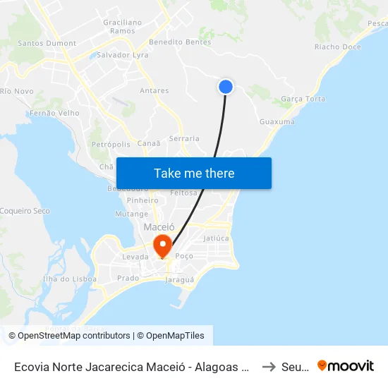 Ecovia Norte Jacarecica Maceió - Alagoas Brasil to Seune map