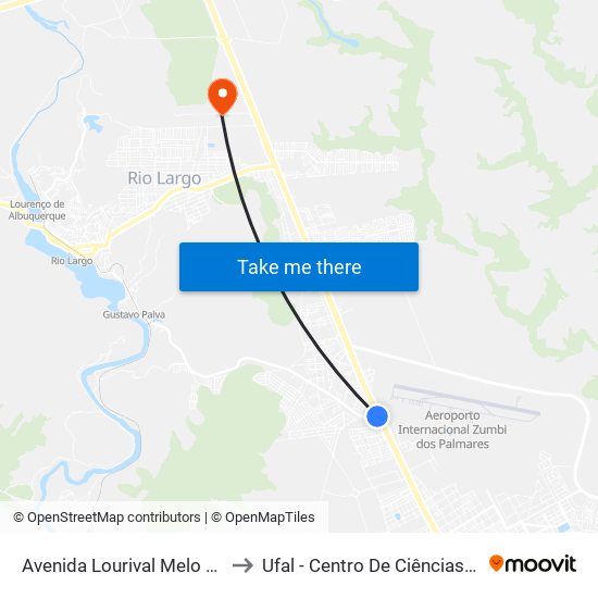 Avenida Lourival Melo Mota, 12 to Ufal - Centro De Ciências Agrárias map