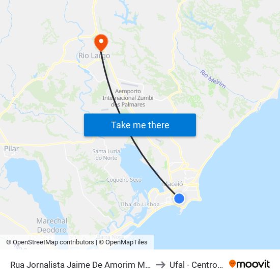 Rua Jornalista Jaime De Amorim Miranda 68-142 - Poço Maceió - Al 57025-610 Brasil to Ufal - Centro De Ciências Agrárias map