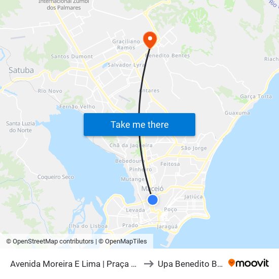 Avenida Moreira E Lima | Praça Centenário to Upa Benedito Bendes map