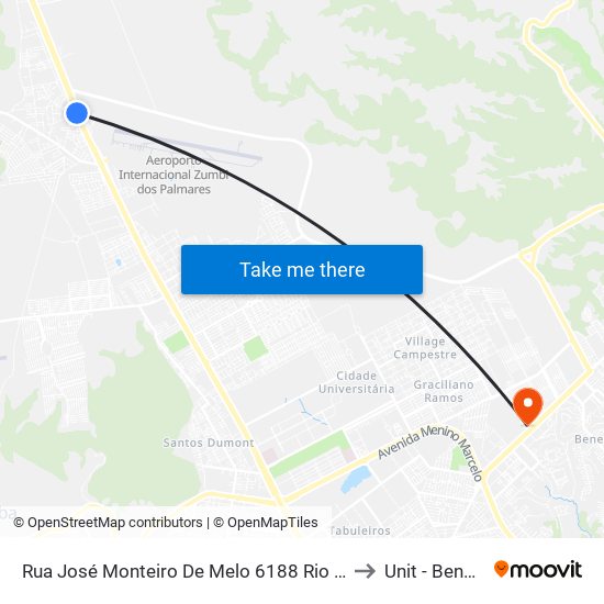 Rua José Monteiro De Melo 6188 Rio Largo - Alagoas 57100-000 Brasil to Unit - Benedito Bentes map