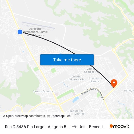 Rua D 5486 Rio Largo - Alagoas 57100-000 Brasil to Unit - Benedito Bentes map