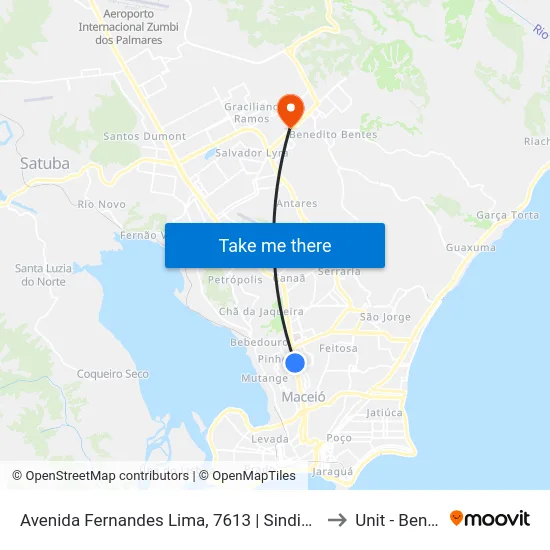 Avenida Fernandes Lima, 7613 | Sindicato Da Indústria E Da Construção Civil to Unit - Benedito Bentes map