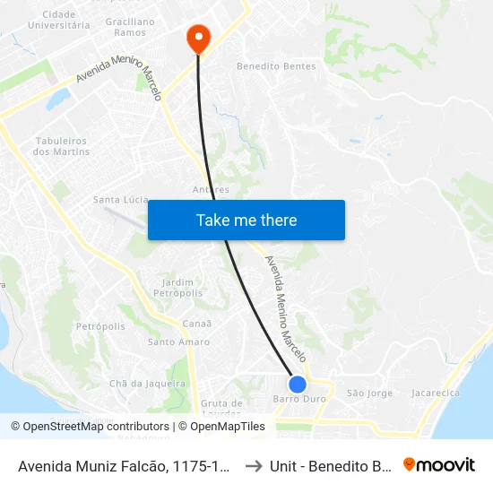 Avenida Muniz Falcão, 1175-1241 | Fat to Unit - Benedito Bentes map