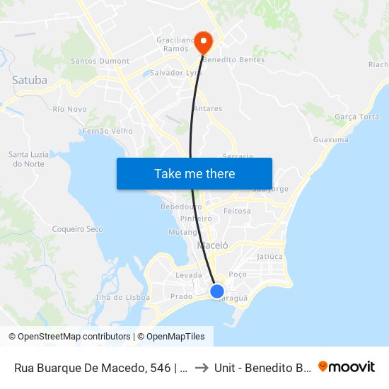 Rua Buarque De Macedo, 546 | Transpal to Unit - Benedito Bentes map