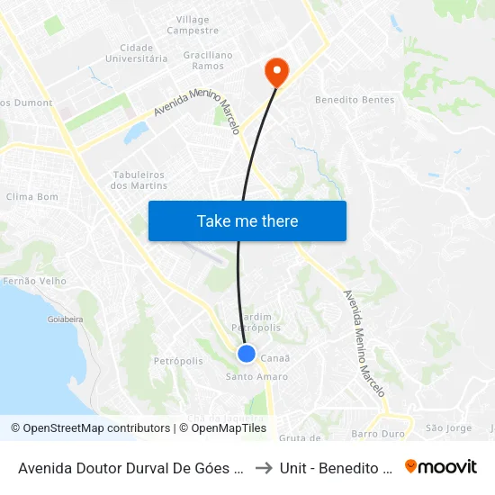Avenida Doutor Durval De Góes Monteiro, 2 to Unit - Benedito Bentes map