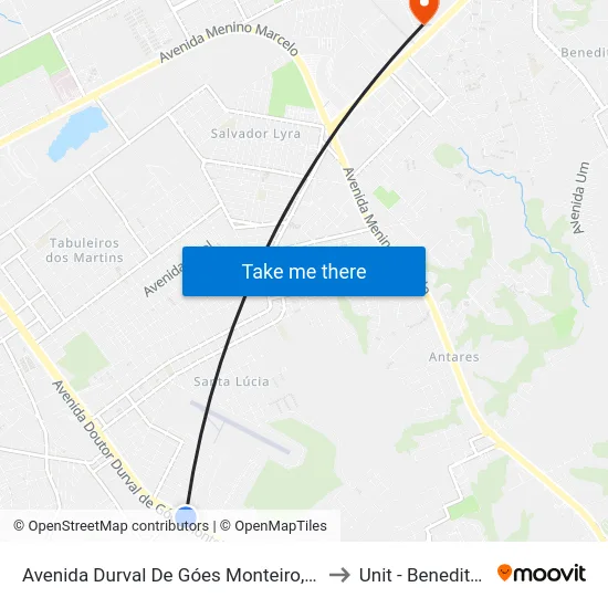 Avenida Durval De Góes Monteiro, 8641-8811 | Uim to Unit - Benedito Bentes map