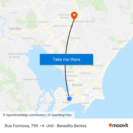 Rua Formosa, 799 to Unit - Benedito Bentes map
