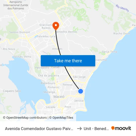 Avenida Comendador Gustavo Paiva, 2990-2996 | Casa Viera to Unit - Benedito Bentes map