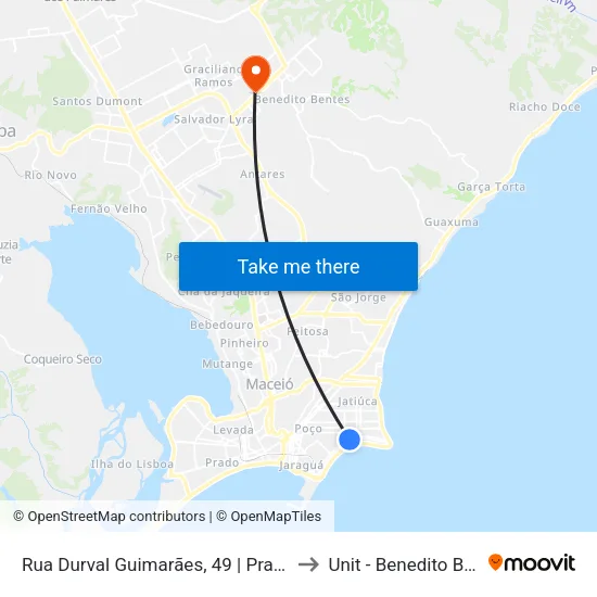 Rua Durval Guimarães, 49 | Praça Lions to Unit - Benedito Bentes map