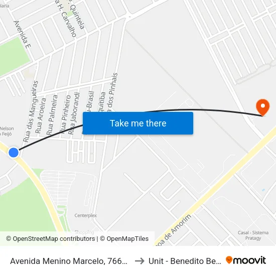 Avenida Menino Marcelo, 7666-8036 to Unit - Benedito Bentes map