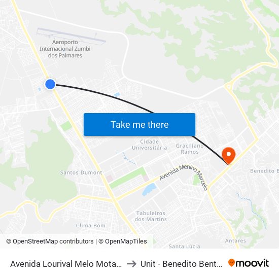 Avenida Lourival Melo Mota, 3 to Unit - Benedito Bentes map