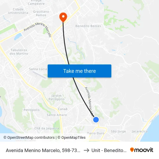 Avenida Menino Marcelo, 598-736 | G Barbosa to Unit - Benedito Bentes map