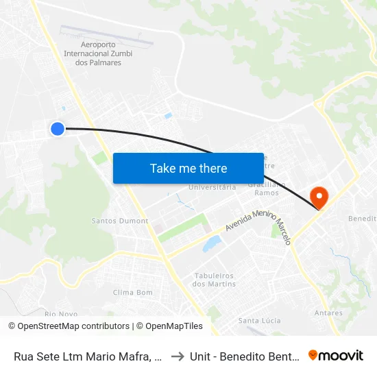Rua Sete Ltm Mario Mafra, 21 to Unit - Benedito Bentes map