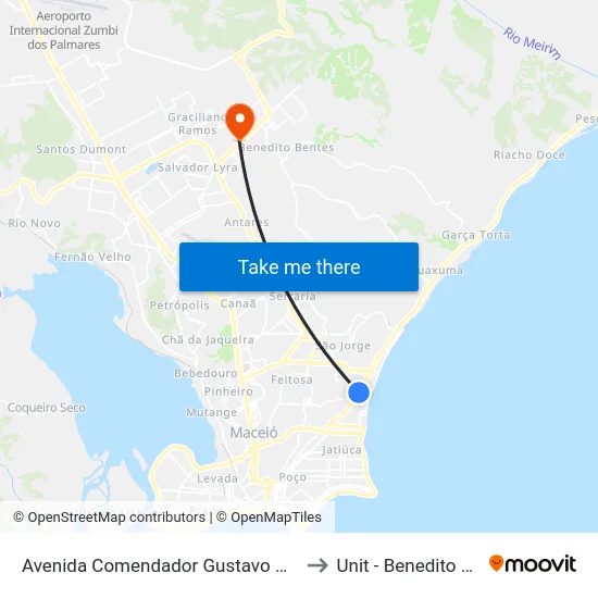 Avenida Comendador Gustavo Paiva, 5380 to Unit - Benedito Bentes map