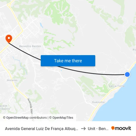 Avenida General Luiz De França Albuquerque, 110 - Praça Emílio De Carvalho to Unit - Benedito Bentes map