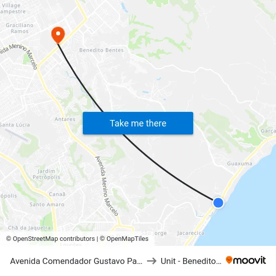 Avenida Comendador Gustavo Paiva, 6821-6993 to Unit - Benedito Bentes map