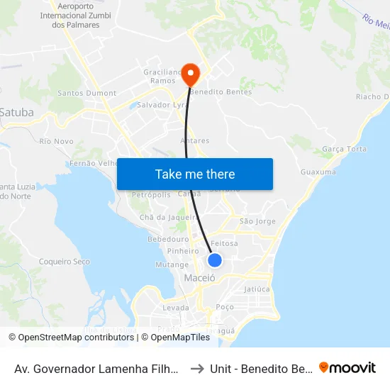 Av. Governador Lamenha Filho, 1022 to Unit - Benedito Bentes map