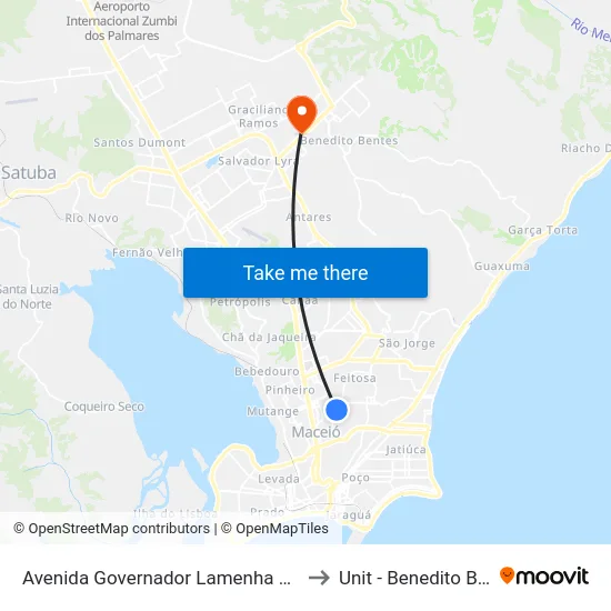 Avenida Governador Lamenha Filho, 846 to Unit - Benedito Bentes map