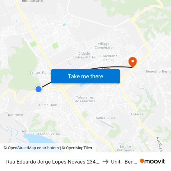 Rua Eduardo Jorge Lopes Novaes 234 Clima Bom Maceió - Al 57071-060 Brasil to Unit - Benedito Bentes map