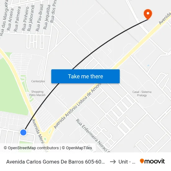Avenida Carlos Gomes De Barros 605-609 - Tabuleiro Do Martins Maceió - Al 57081-010 República Federativa Do Brasil to Unit - Benedito Bentes map