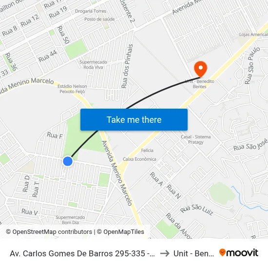 Av. Carlos Gomes De Barros 295-335 - Tabuleiro Do Martins Maceió - Al Brasil to Unit - Benedito Bentes map