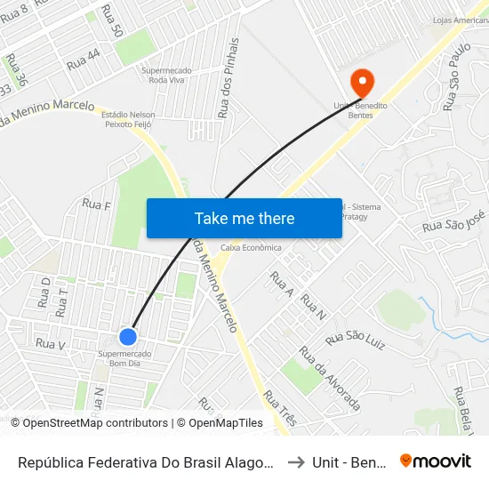 República Federativa Do Brasil Alagoas Maceió Santa Lúcia J?? 533-633 to Unit - Benedito Bentes map