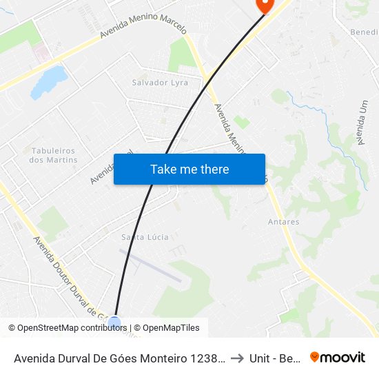 Avenida Durval De Góes Monteiro 1238-1740 - Tabuleiro Do Martins Maceió - Al Brasil to Unit - Benedito Bentes map