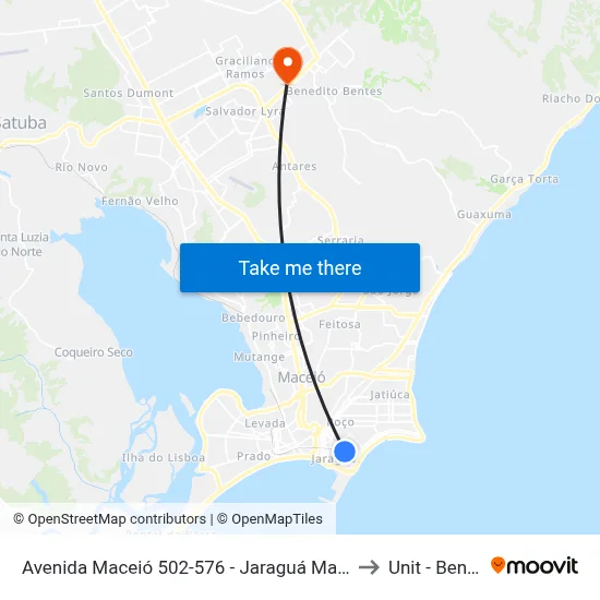Avenida Maceió 502-576 - Jaraguá Maceió - Al República Federativa Do Brasil to Unit - Benedito Bentes map