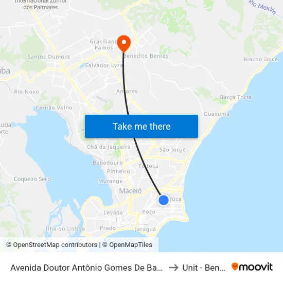 Avenida Doutor Antônio Gomes De Barros 1196a - Jatiúca Maceió - Al Brasil to Unit - Benedito Bentes map