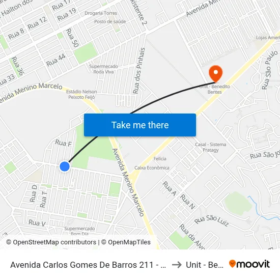 Avenida Carlos Gomes De Barros 211 - Tabuleiro Do Martins Maceió - Al 57081-010 Brasil to Unit - Benedito Bentes map