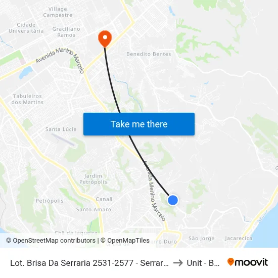 Lot. Brisa Da Serraria 2531-2577 - Serraria Maceió - Al 57046-840 República Federativa Do Brasil to Unit - Benedito Bentes map