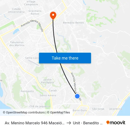 Av. Menino Marcelo 946 Maceió - Al Brasil to Unit - Benedito Bentes map