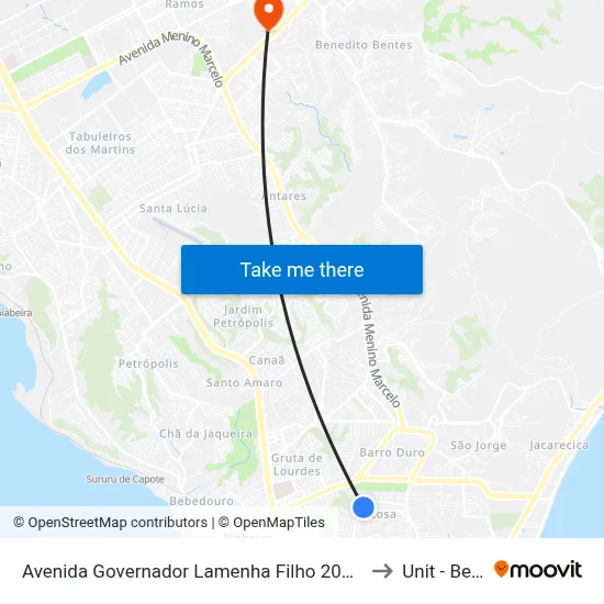 Avenida Governador Lamenha Filho 2087 - ????? Maceió - Al República Federativa Do Brasil to Unit - Benedito Bentes map