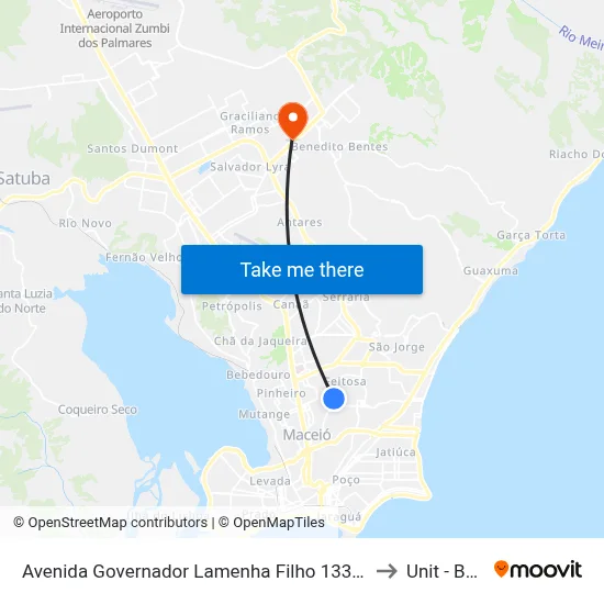 Avenida Governador Lamenha Filho 1332-1438 - ????? Maceió - Al República Federativa Do Brasil to Unit - Benedito Bentes map