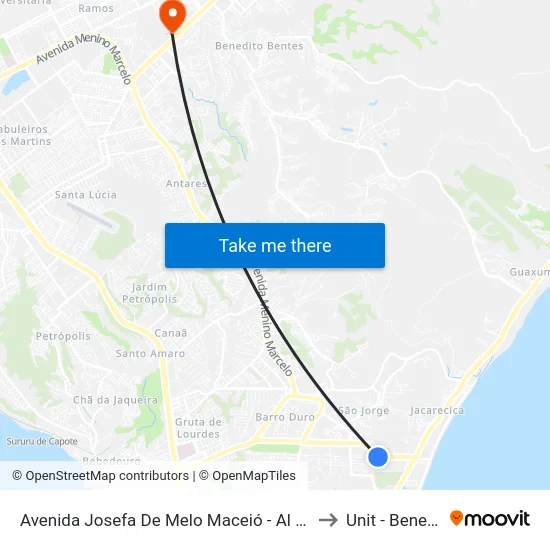 Avenida Josefa De Melo Maceió - Al República Federativa Do Brasil to Unit - Benedito Bentes map