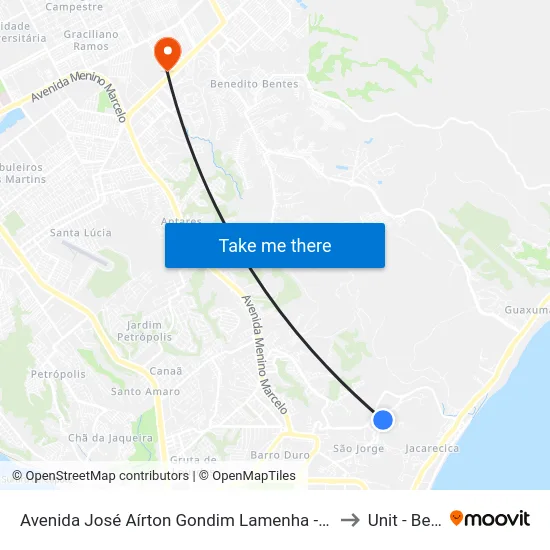 Avenida José Aírton Gondim Lamenha - São Jorge Maceió - Al República Federativa Do Brasil to Unit - Benedito Bentes map