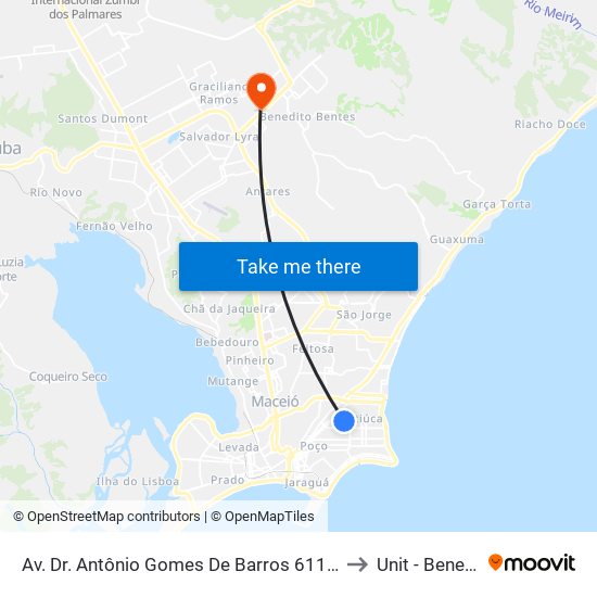 Av. Dr. Antônio Gomes De Barros 611-615 - Jatiúca Maceió - Al Brasil to Unit - Benedito Bentes map