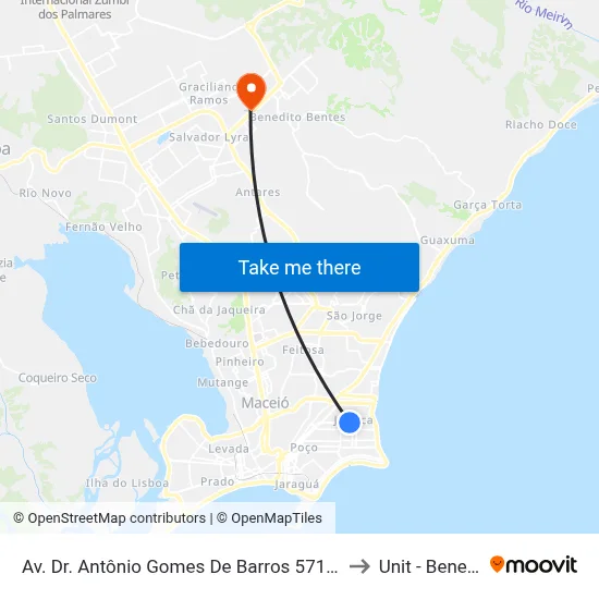 Av. Dr. Antônio Gomes De Barros 571-579 - Jatiúca Maceió - Al Brasil to Unit - Benedito Bentes map