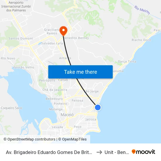 Av. Brigadeiro Eduardo Gomes De Brito 104 - Cruz Das Almas Maceió - Al Brasil to Unit - Benedito Bentes map