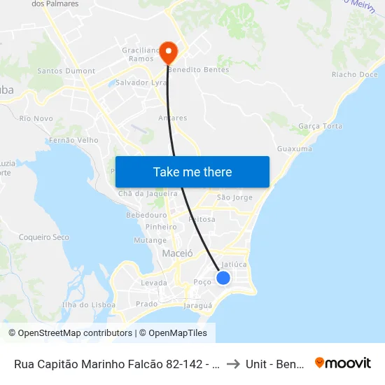 Rua Capitão Marinho Falcão 82-142 - Poço Maceió - Al 57025-260 Brasil to Unit - Benedito Bentes map
