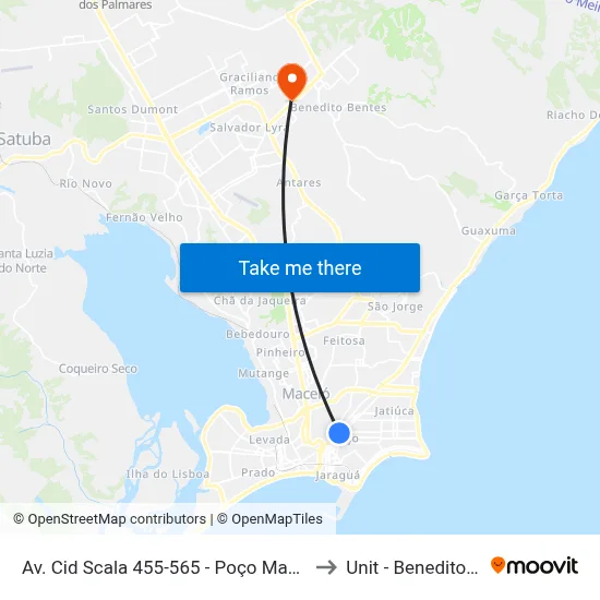 Av. Cid Scala 455-565 - Poço Maceió - Al Brasil to Unit - Benedito Bentes map
