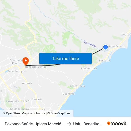 Povoado Saúde - Ipioca Maceió - Al Brazil to Unit - Benedito Bentes map