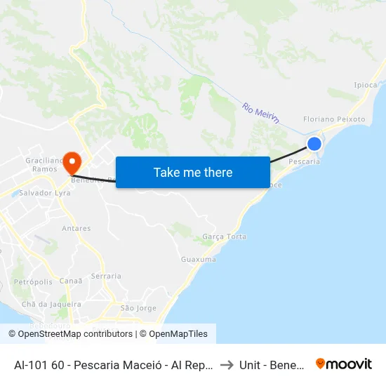 Al-101 60 - Pescaria Maceió - Al República Federativa Do Brasil to Unit - Benedito Bentes map