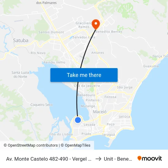 Av. Monte Castelo 482-490 - Vergel Do Lago Maceió - Al Brasil to Unit - Benedito Bentes map