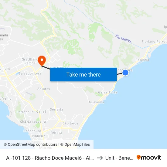 Al-101 128 - Riacho Doce Maceió - Al República Federativa Do Brasil to Unit - Benedito Bentes map