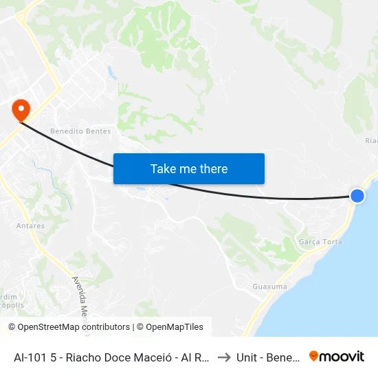 Al-101 5 - Riacho Doce Maceió - Al República Federativa Do Brasil to Unit - Benedito Bentes map