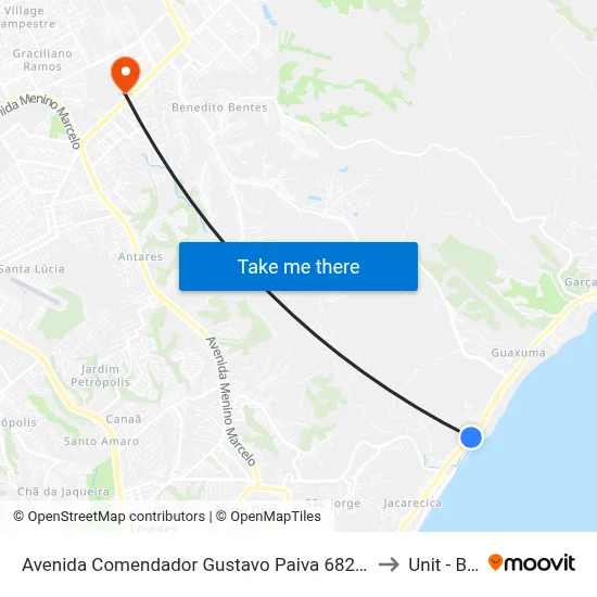 Avenida Comendador Gustavo Paiva 6821-6993 - Cruz Das Almas Maceió - Al República Federativa Do Brasil to Unit - Benedito Bentes map