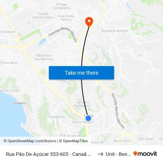 Rua Pão De Açúcar 553-605 - Canaã Maceió - Al República Federativa Do Brasil to Unit - Benedito Bentes map