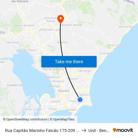 Rua Capitão Marinho Falcão 175-209 - Poço Maceió - Al 57025-260 Brasil to Unit - Benedito Bentes map